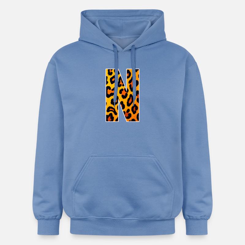 Imprimé léopard néon JauneOrange - Sweat à capuche Softstyle® Gildan Unisexe - carolina blue