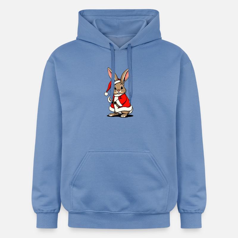 Lapin comme Père Noël à Noël - Sweat à capuche Softstyle® Gildan Unisexe - carolina blue