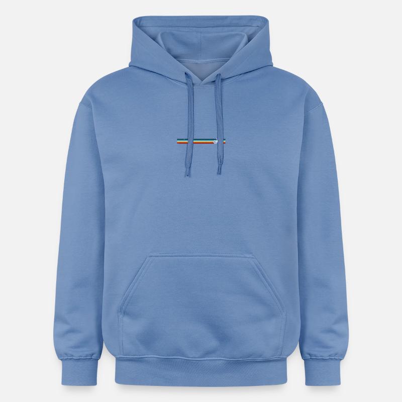 Palette de rayures de vélo rétro - Sweat à capuche Softstyle® Gildan Unisexe - carolina blue
