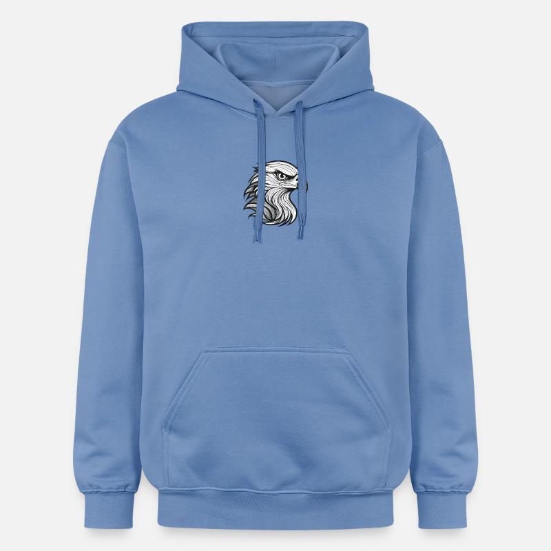 Pose de la tête d’aigle expressionniste - Sweat à capuche Softstyle® Gildan Unisexe - carolina blue