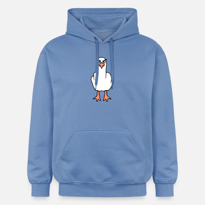 Möwe Mittelfinger Beleidigung Stinkefinger frech - Gildan Unisex Softstyle® Midweight Hoodie - Carolina Blue