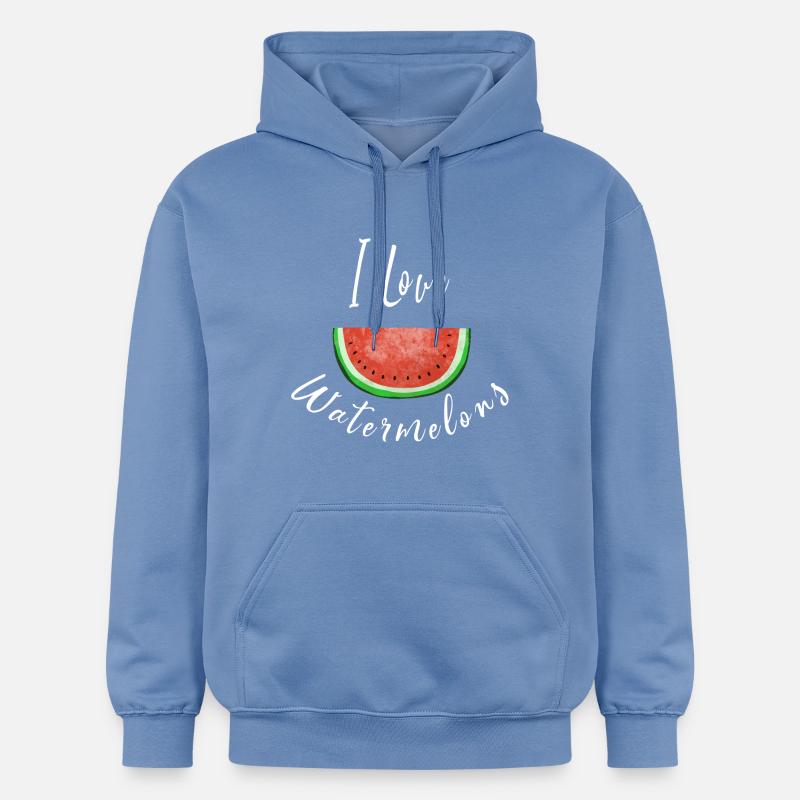 J'aime Pastèques - Watermelon - Fruit - Sweat à capuche Softstyle® Gildan Unisexe - carolina blue