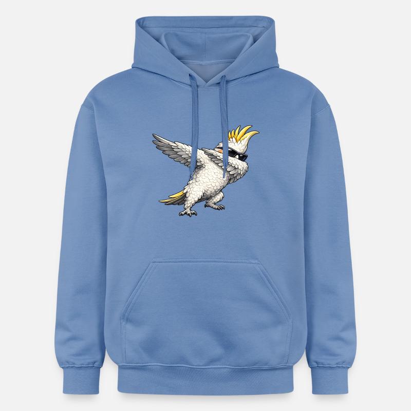 Calopsitte en train de s’appucher - Sweat à capuche Softstyle® Gildan Unisexe - carolina blue