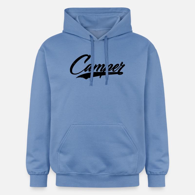 camping camp vacances wildniss berg autocollant - Sweat à capuche Softstyle® Gildan Unisexe - carolina blue