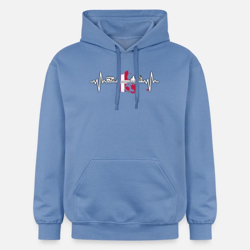 Dänemark Camping Denmark Camper Design - Sweat à capuche Softstyle® Gildan Unisexe - carolina blue