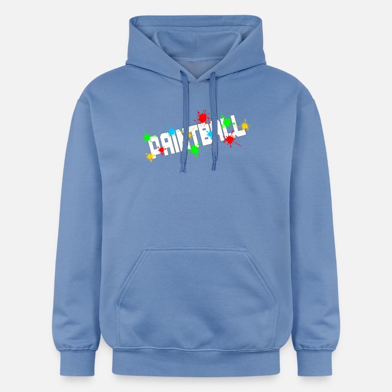 Paintball avec éclaboussures de peinture - Sweat à capuche Softstyle® Gildan Unisexe - carolina blue