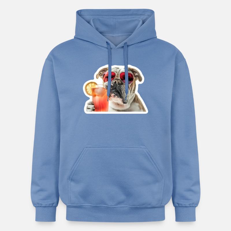 bully drinking cocktail - Gildan Unisex Softstyle® Midweight Hoodie - carolina blue