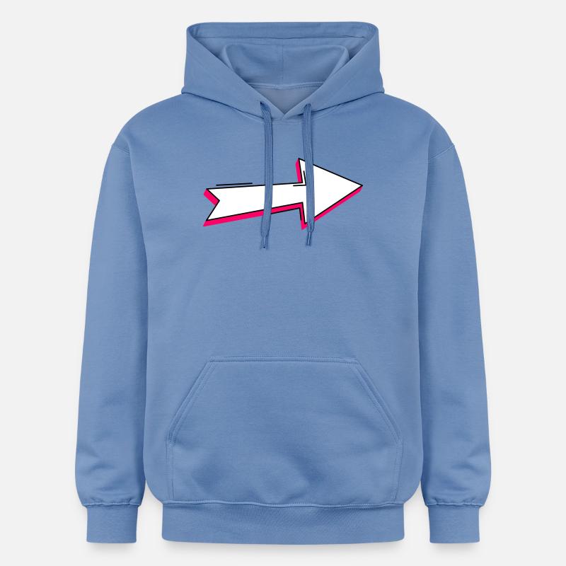Illustration abstraite de flèche au néon - Sweat à capuche Softstyle® Gildan Unisexe - carolina blue