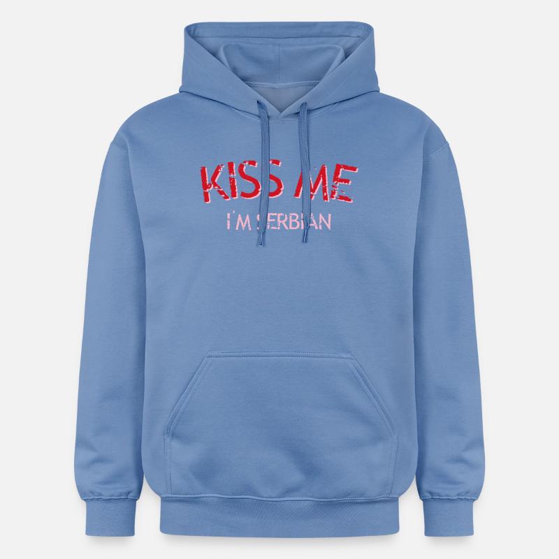 Embrasse-moi, je suis serbe - Sweat à capuche Softstyle® Gildan Unisexe - carolina blue
