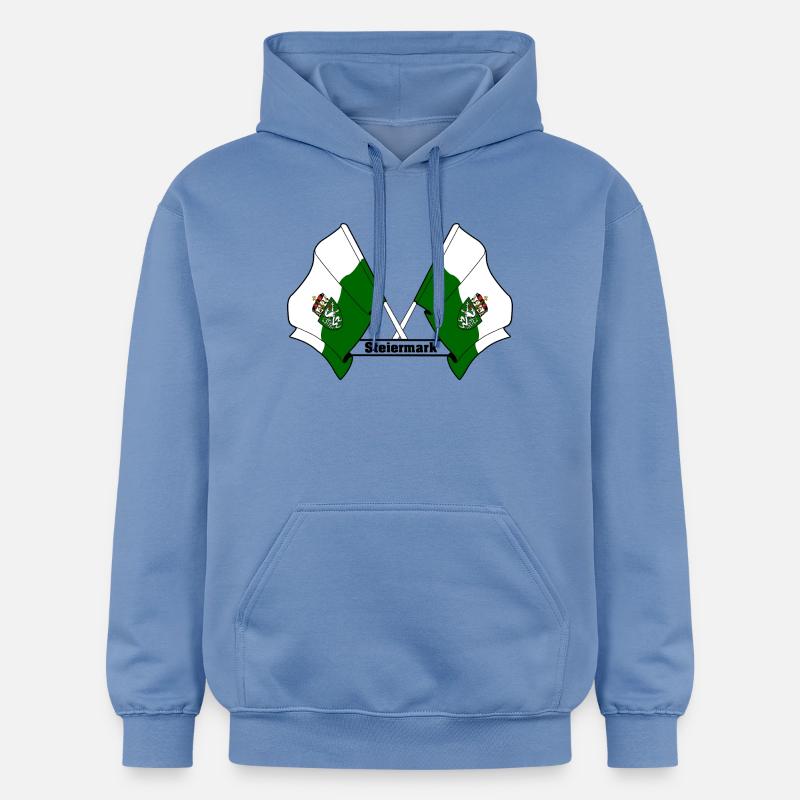 Drapeaux de Styrie avec texte - Sweat à capuche Softstyle® Gildan Unisexe - carolina blue