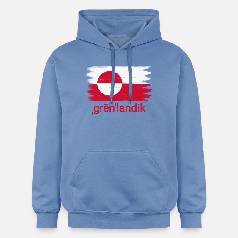 Drapeau de Grønlandik - Sweat à capuche Softstyle® Gildan Unisexe - carolina blue