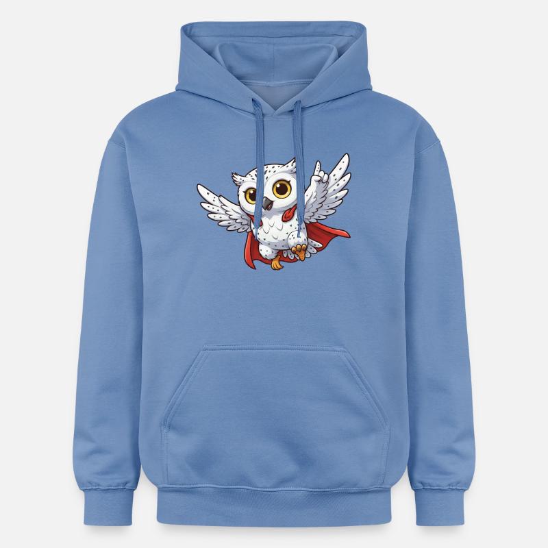 Coole Eule Motivationssprüche Held Schneeeule - Gildan Unisex Softstyle® Midweight Hoodie - Carolina Blue