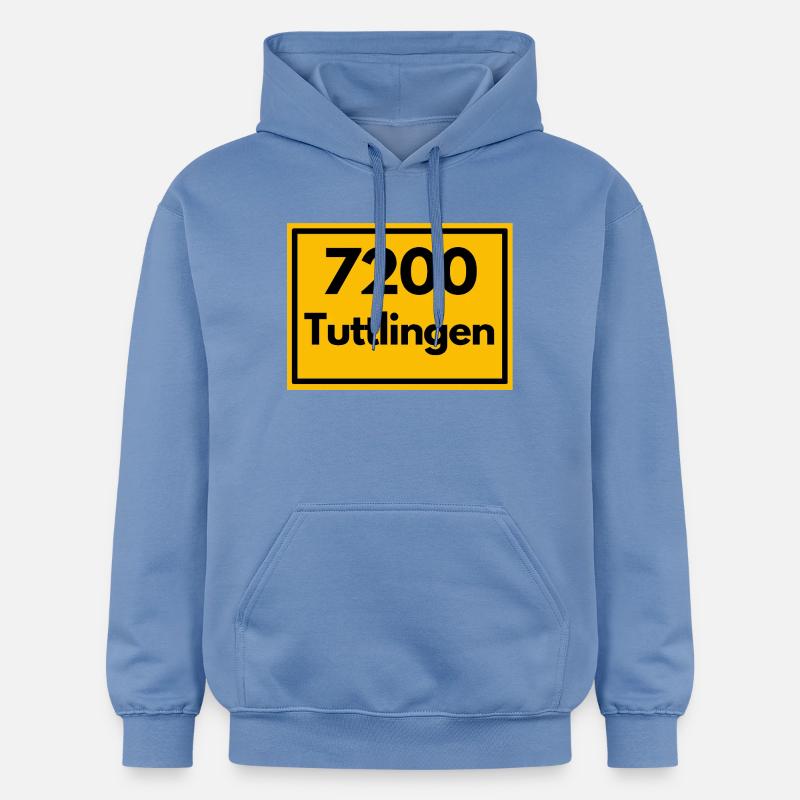 OLD POSTCODE POSTCODE RETRO 7200 TUTTLINGEN - Gildan Unisex Softstyle® Midweight Hoodie - carolina blue