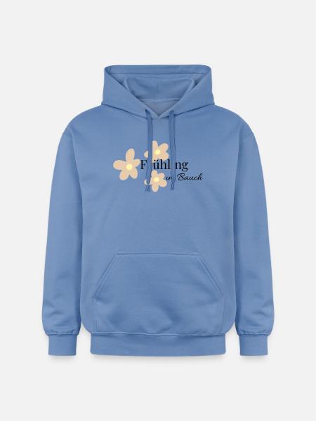 Spring in the belly - Gildan Unisex Softstyle® Midweight Hoodie - carolina blue