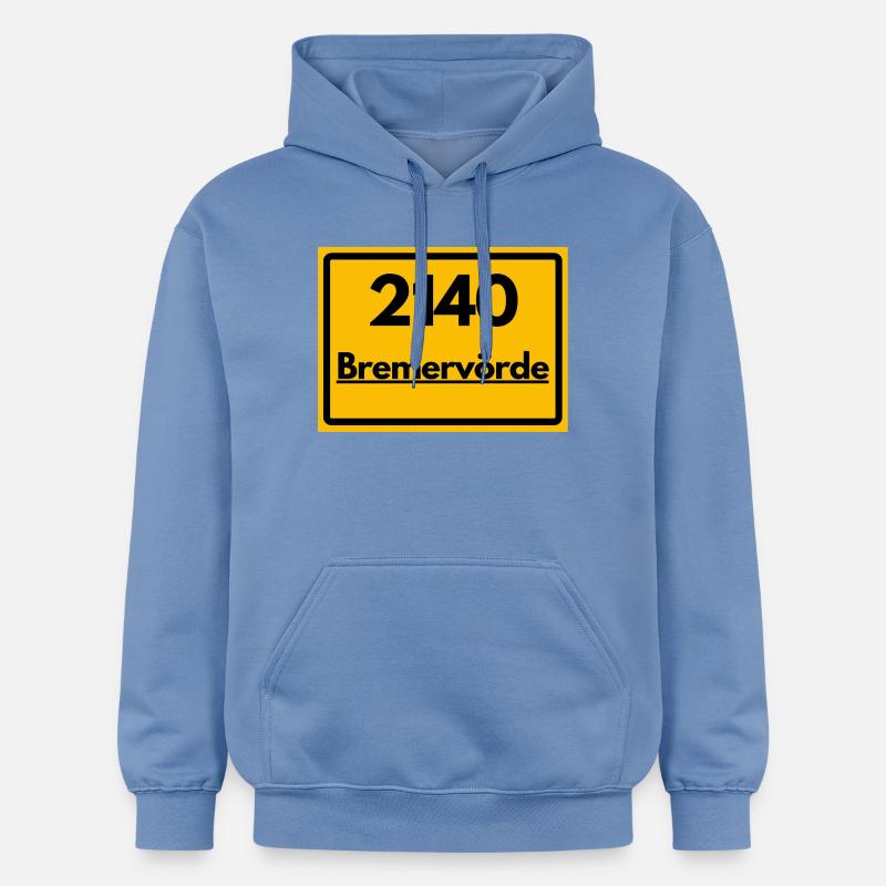 OLD POSTCODE POSTCODE RETRO 2140 BREMERVÖRDE - Gildan Unisex Softstyle® Midweight Hoodie - carolina blue