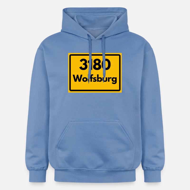 ANCIEN CODE POSTAL RETRO 3180 WOLFSBURG - Sweat à capuche Softstyle® Gildan Unisexe - carolina blue