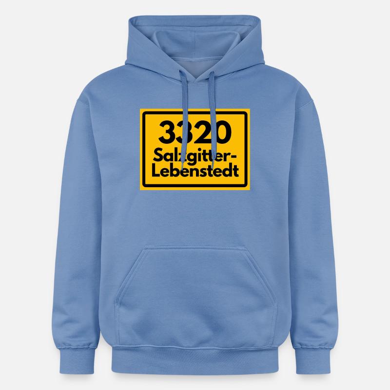 OLD POSTCODE POSTCODE RETRO 3320 SALZGITTER - Gildan Unisex Softstyle® Midweight Hoodie - carolina blue