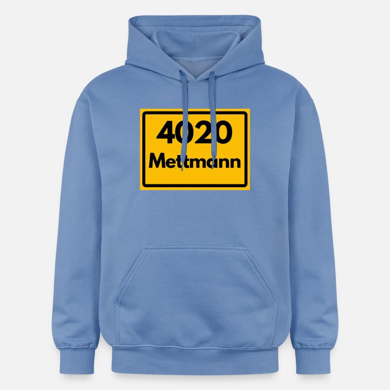 ANCIEN CODE POSTAL RETRO 4020 METTMANN - Sweat à capuche Softstyle® Gildan Unisexe - carolina blue