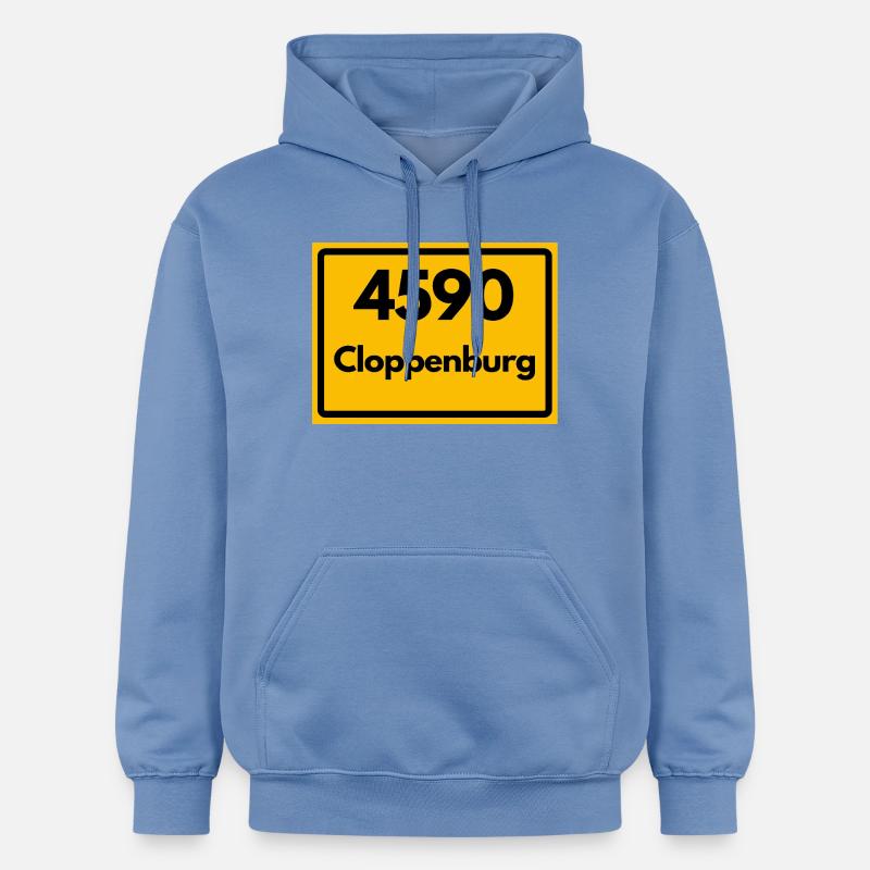 OLD POSTCODE POSTCODE RETRO 4590 CLOPPENBURG - Gildan Unisex Softstyle® Midweight Hoodie - carolina blue