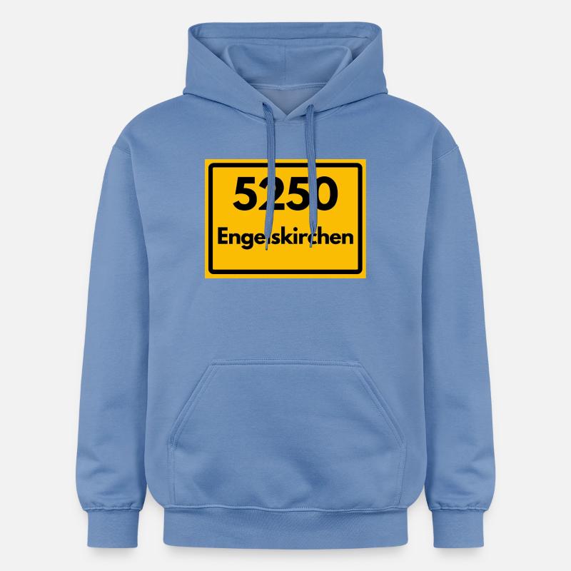 OLD POSTCODE POSTCODE RETRO 5250 ENGELSKIRCHEN - Gildan Unisex Softstyle® Midweight Hoodie - carolina blue
