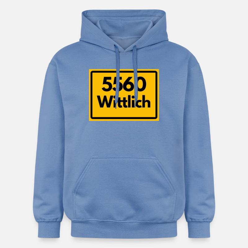OLD POSTCODE POSTCODE RETRO 5560 WITTLICH - Gildan Unisex Softstyle® Midweight Hoodie - carolina blue