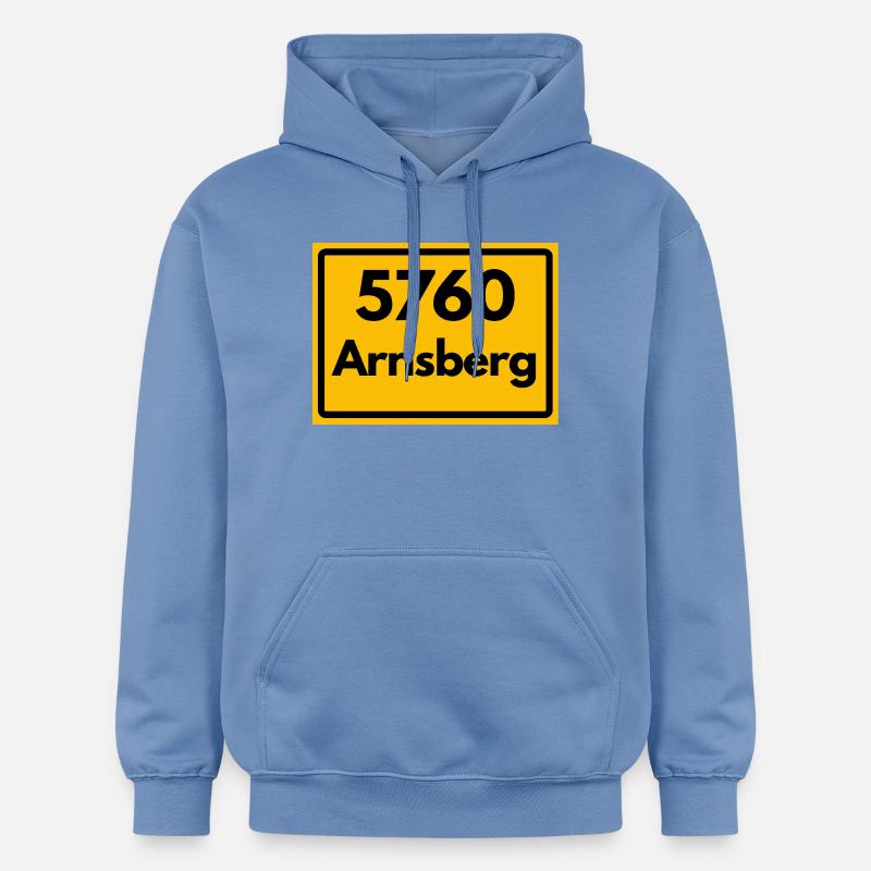 ANCIEN CODE POSTAL RÉTRO 5760 ARNSBERG - Sweat à capuche Softstyle® Gildan Unisexe - carolina blue
