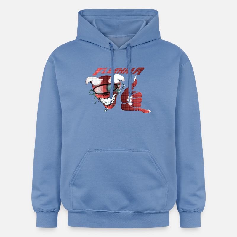 Pouce souriant Pop Art Demi-ton - Sweat à capuche Softstyle® Gildan Unisexe - carolina blue