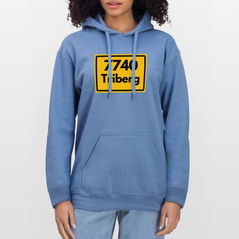 OLD POSTCODE ZIP CODE RETRO 7740 TRIBERG HEIMAT Gildan Unisex Softstyle® Midweight Hoodie
