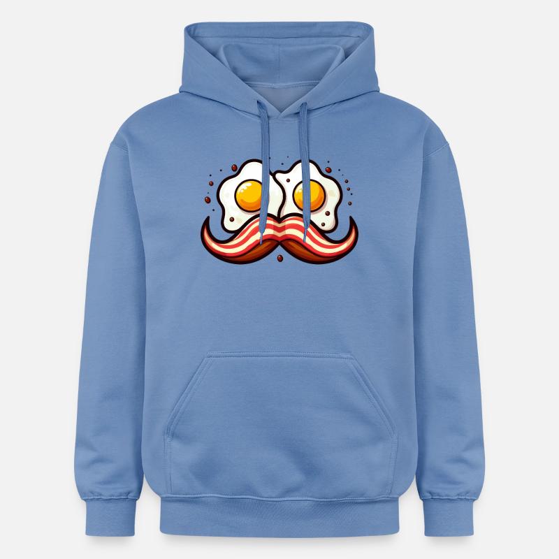 Moustache d'œufs rétro - Sweat à capuche Softstyle® Gildan Unisexe - carolina blue