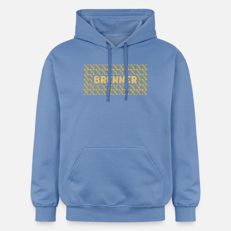 Brenner Gelb Netz Muster - Gildan Unisex Softstyle® Midweight Hoodie - Carolina Blue