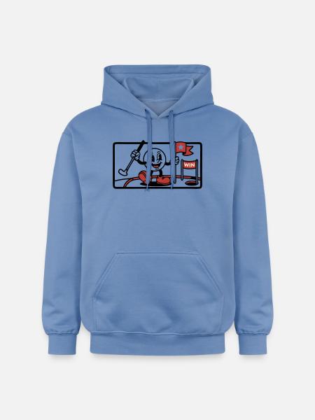 Minigolf Retro Cartoon Golfball JGA Team - Gildan Unisex Softstyle® Midweight Hoodie - carolina blue