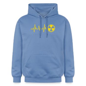 Röntgentechniker - Gildan Unisex Softstyle® Midweight Hoodie - Carolina Blue - Vorne - Liana (172cm) & Jaron (178cm)