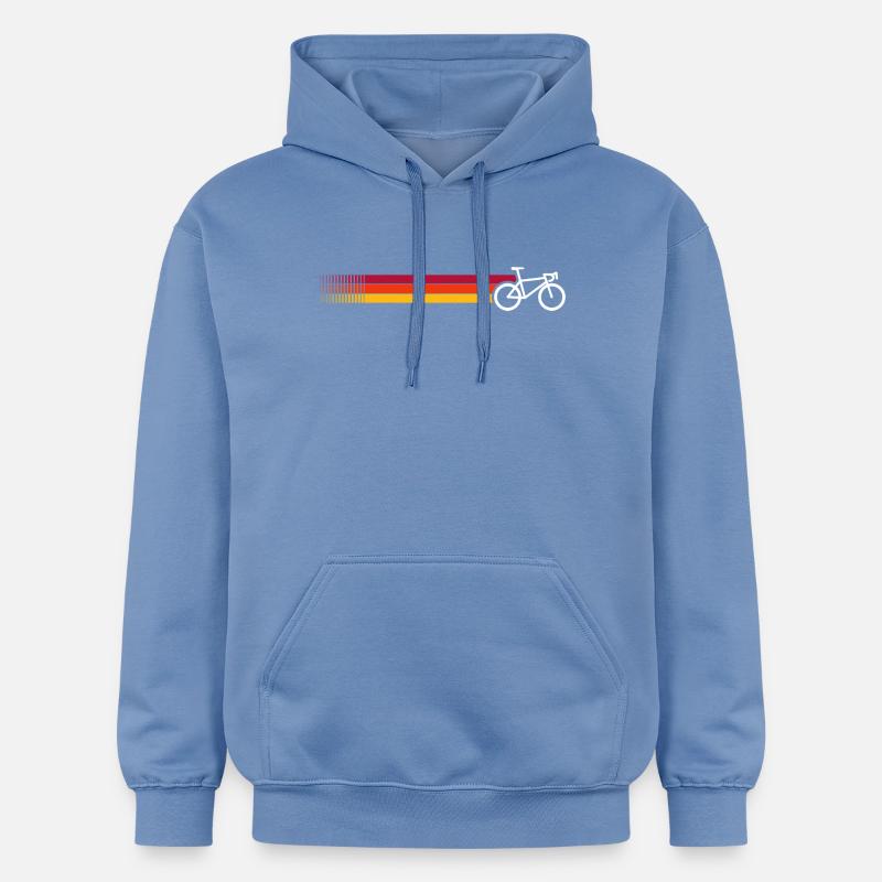 Silhouette vélo Sunset Stripes - Sweat à capuche Softstyle® Gildan Unisexe - carolina blue