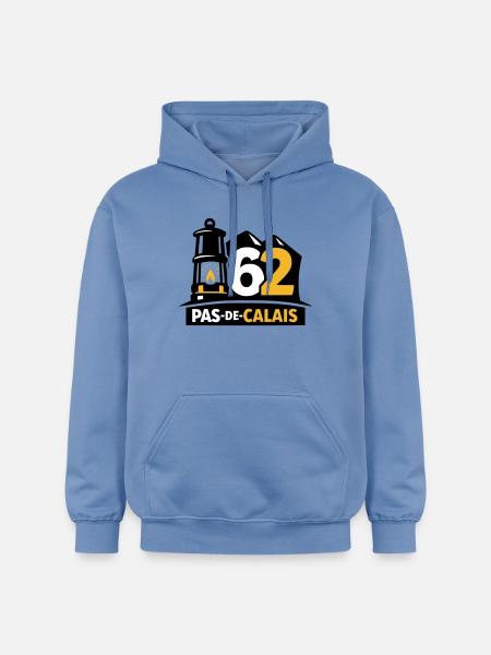 62 Pas de Calais Emblem - Gildan Unisex Softstyle® Midweight Hoodie - carolina blue