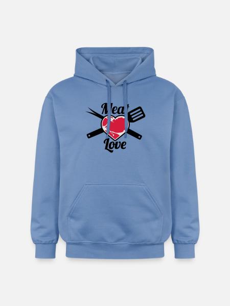 Meat Love - Gildan Unisex Softstyle® Midweight Hoodie - Carolina Blue