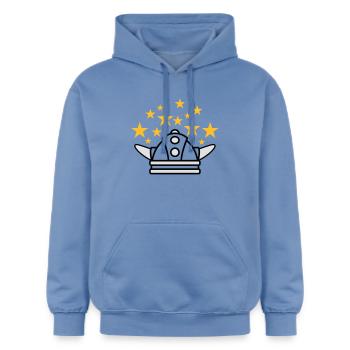 Casque de Viking - Sweat à capuche Softstyle® Gildan Unisexe - carolina blue - Devant - Liana (172cm) & Jaron (178cm)