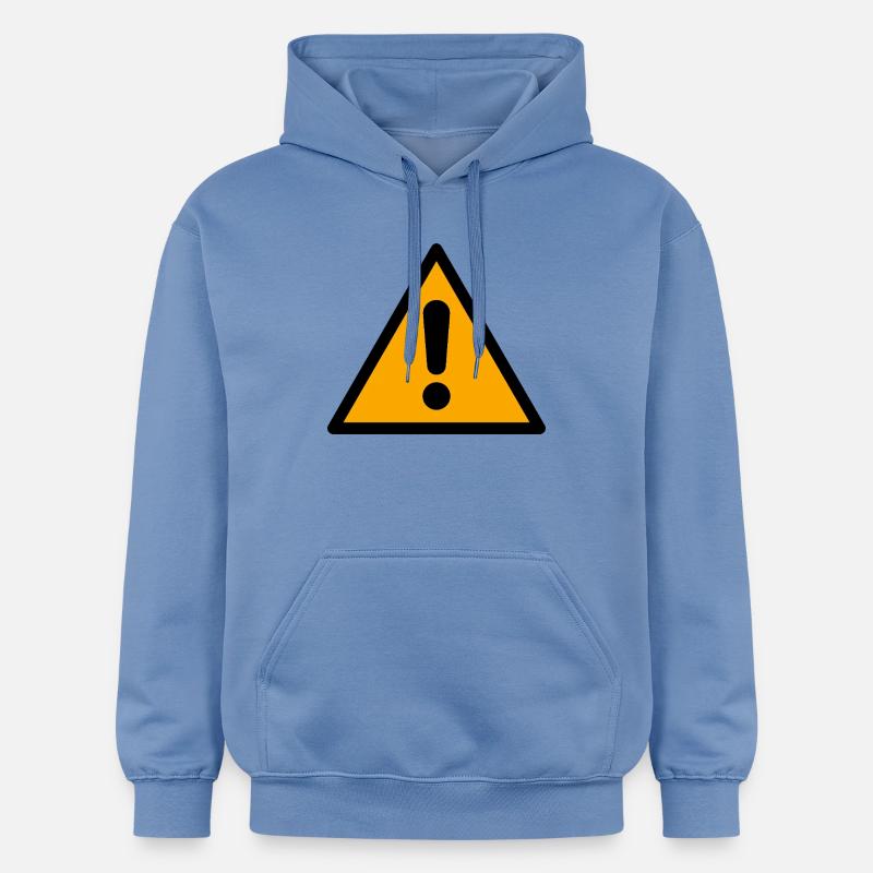 Attention ! | Graphique de l’icône d’avertissement - Sweat à capuche Softstyle® Gildan Unisexe - carolina blue