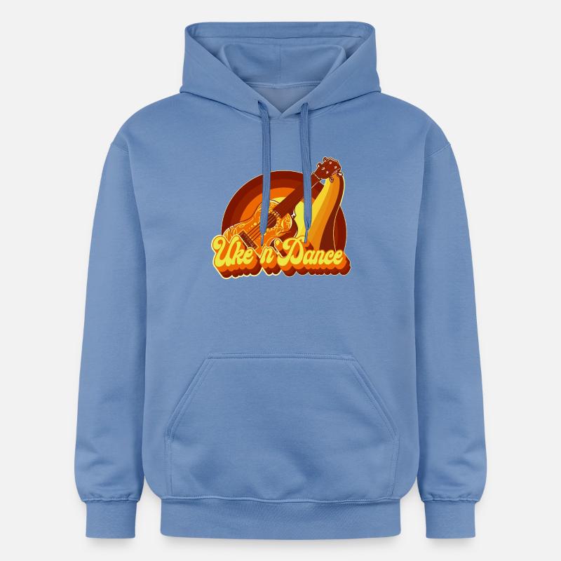 Ukulélé hawaïen ukulélé Retro 70s - Sweat à capuche Softstyle® Gildan Unisexe - carolina blue