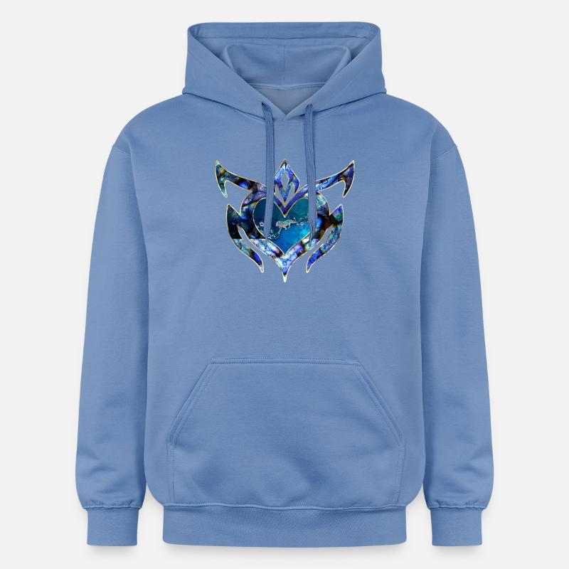 Design floral élégant - Sweat à capuche Softstyle® Gildan Unisexe - carolina blue