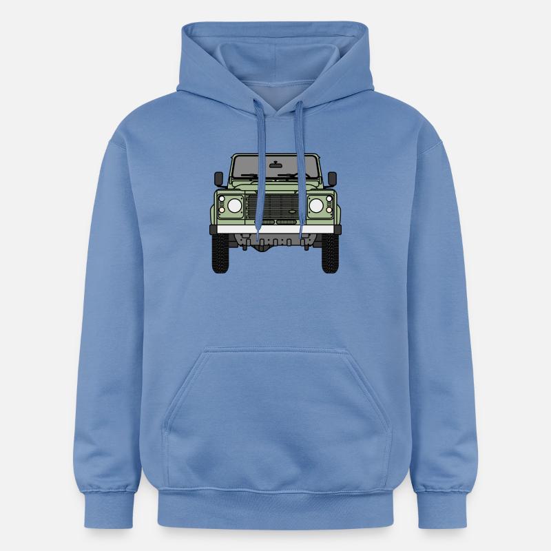 Defender - Front - Sweat à capuche Softstyle® Gildan Unisexe - carolina blue