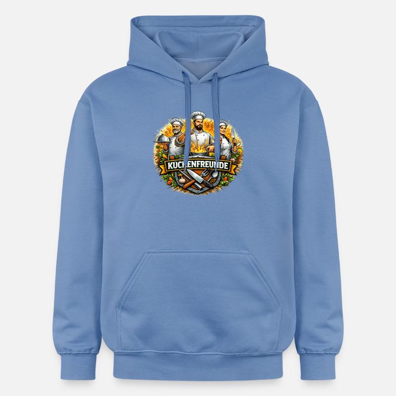 Küchenfreunde – Teamgeist und Kochleidenschaft - Sweat à capuche Softstyle® Gildan Unisexe - carolina blue