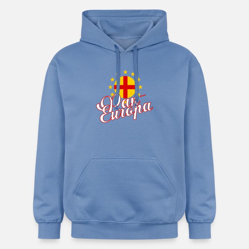 Pan-Europa Rétro Script - Sweat à capuche Softstyle® Gildan Unisexe - carolina blue