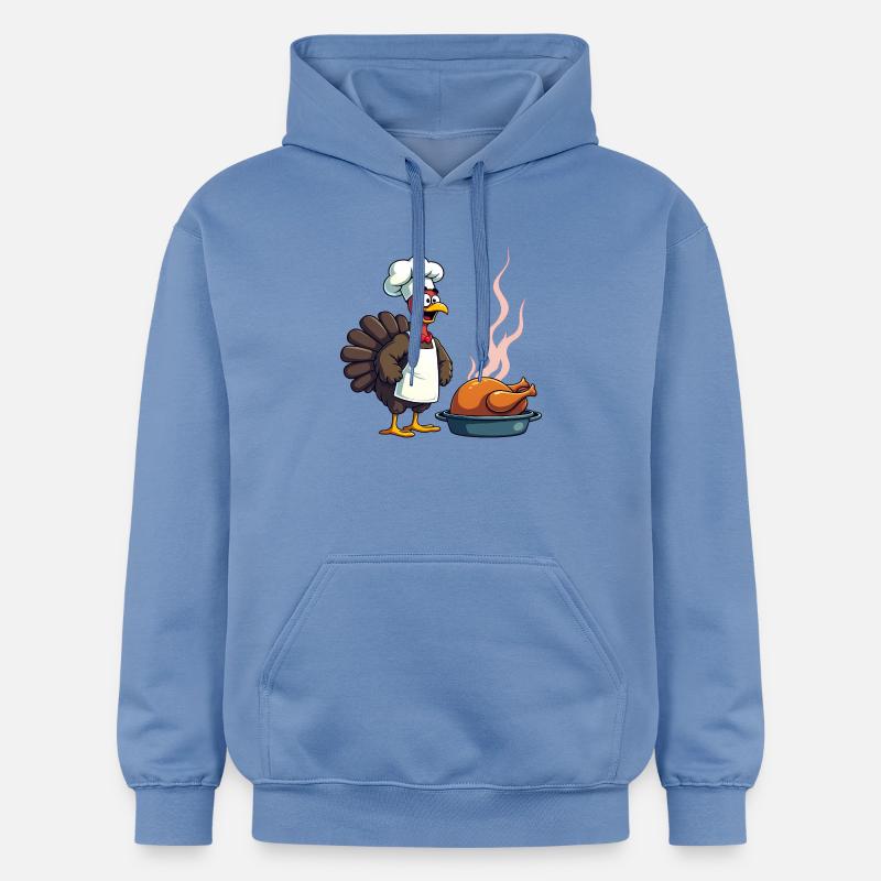 Cuisinier de dinde de Thanksgiving - Sweat à capuche Softstyle® Gildan Unisexe - carolina blue