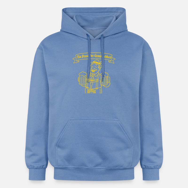 Herr Bier - Ein Prosit der Gemütlichkeit - Sweat à capuche Softstyle® Gildan Unisexe - carolina blue