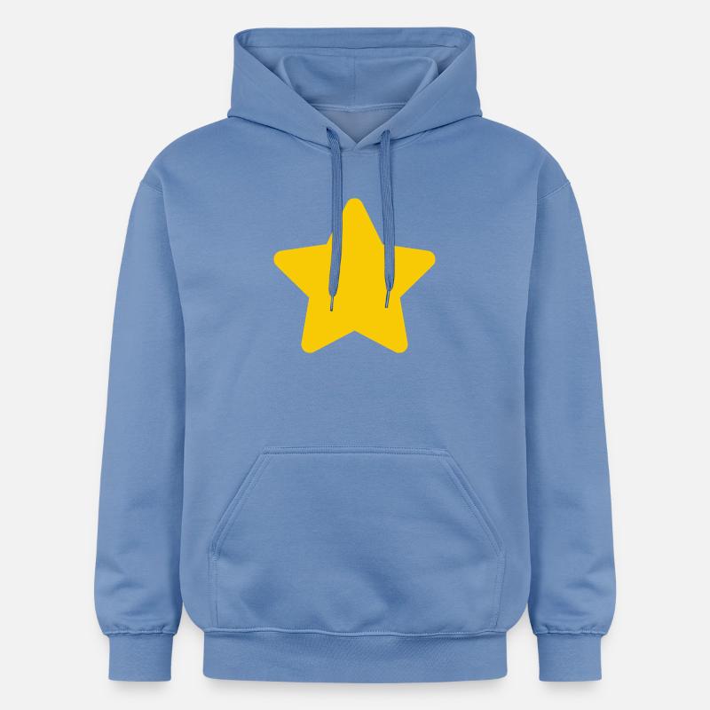 Accent étoile jaune : Simple Star - Sweat à capuche Softstyle® Gildan Unisexe - carolina blue