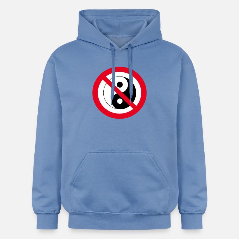 Interdit Yin Yang: symbole antiéquilibre - Sweat à capuche Softstyle® Gildan Unisexe - carolina blue