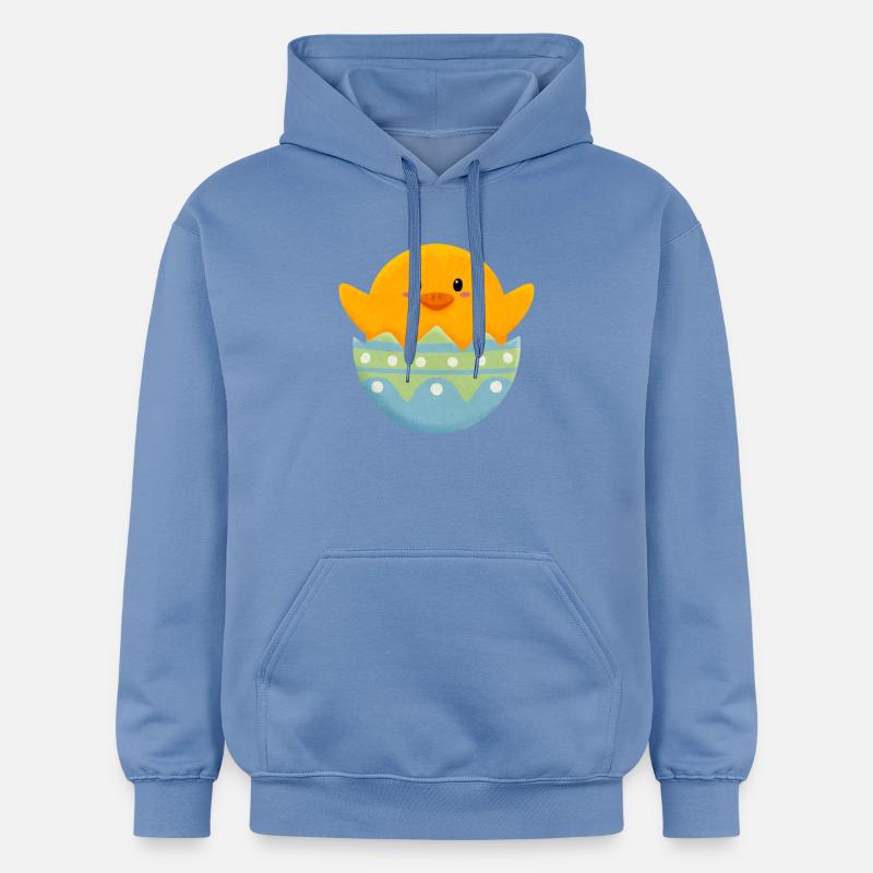 poussin dans l’œuf de Pâques - Sweat à capuche Softstyle® Gildan Unisexe - carolina blue