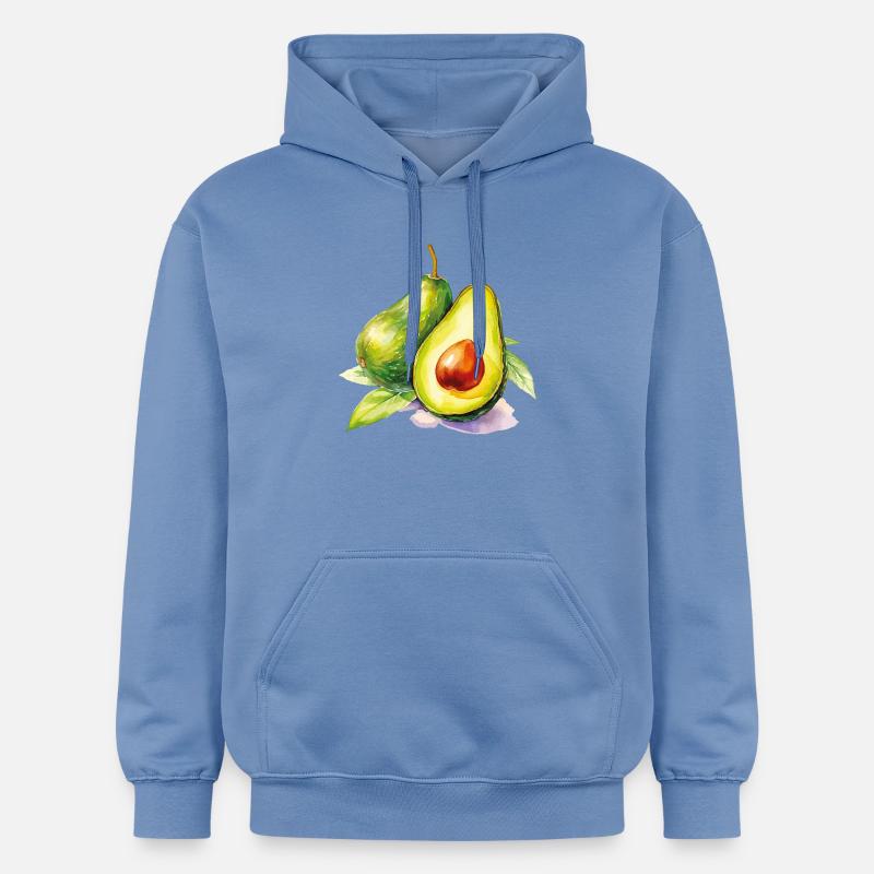 Fraîcheur de l’avocat aquarelle - Sweat à capuche Softstyle® Gildan Unisexe - carolina blue