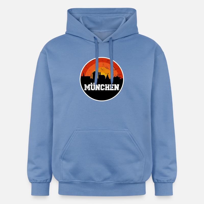 Munich Skyline Original - Sweat à capuche Softstyle® Gildan Unisexe - carolina blue