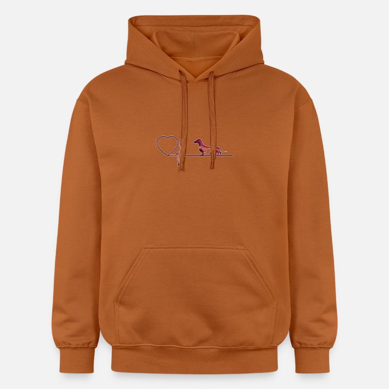 J'aime les teckels - Sweat à capuche Softstyle® Gildan Unisexe - Athletic Orange